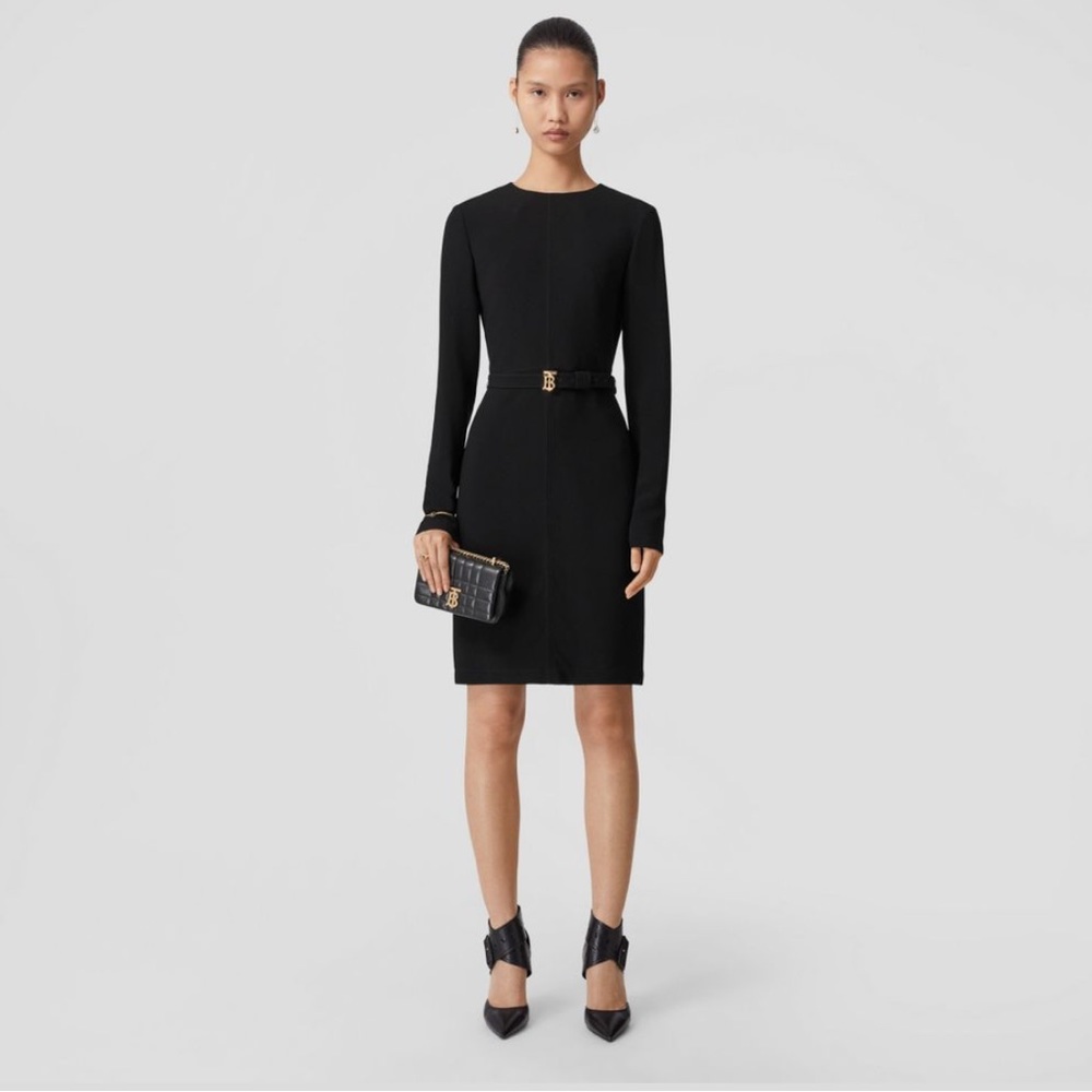 NWT Burberry long-sleeve belted dress - Burberry 6 / US4